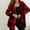 Red, variant on IDALL Womens Cardigan Jackets for Women Long Sleeve Tops Winter Coats Warm Plush Hooded Jackets Up Button Cardigan Trendy Plaid Fuzzy Outerwear Striped Shirt Fall Outfits Coffee L