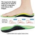 thumbnail image 3 of Plantar Fasciitis Relief Insoles (220+lbs) Arch Support Insoles for Flat Feet, Work Boot Insoles, Memory Foam Arch Support Inserts for Men & Women, Gel Orthotic Insoles for Standing All Day, 3 of 7