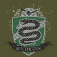 thumbnail image 2 of Junior's Harry Potter Slytherin House Shield  Racerback Tank Top Military Green Small, 2 of 4