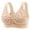 Khaki, variant on New Soft Cotton Front Buckle In The Elderly Underwear Female Thin Cotton without Ring Big Yards Bra Undershirt Type Elderly Bra Wireless Bras for Women
