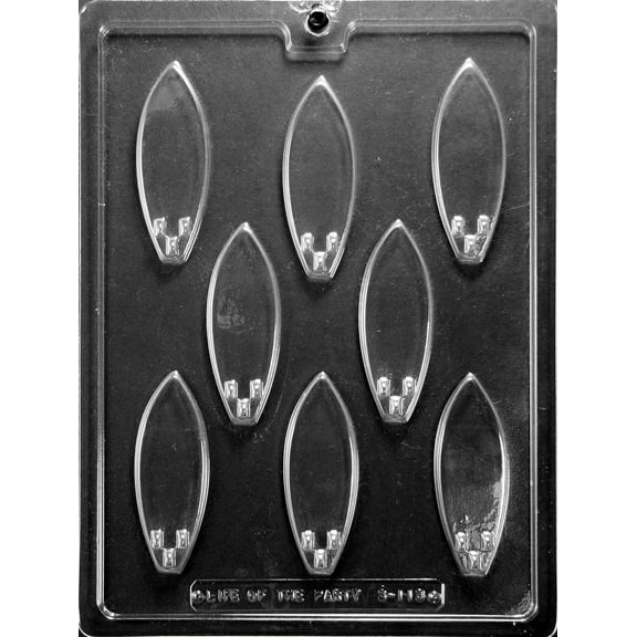 Grandmama's Goodies S113 Small Surfboard Chocolate Candy Soap Mold with Exclusive Molding Instructions