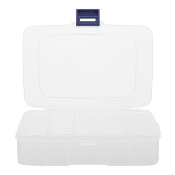 LOLIPPYY Rectangular White Plastic Saw Blades Storage Box with Easy Access Lid