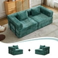 thumbnail image 6 of SOULART 78.74" Cloud Couch, Green Modern Sectional Sofa Bed with Chenille Fabric, No Assembly Required for Living Room Bedroom, 6 of 11