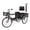 Black, variant on YAHHU Miniature Alloy Retro Three Wheel Flatbed Truck Metal Tricycle Model Toy Vintage Car Home Decoration Green 9.4 inches / 23.8 cm