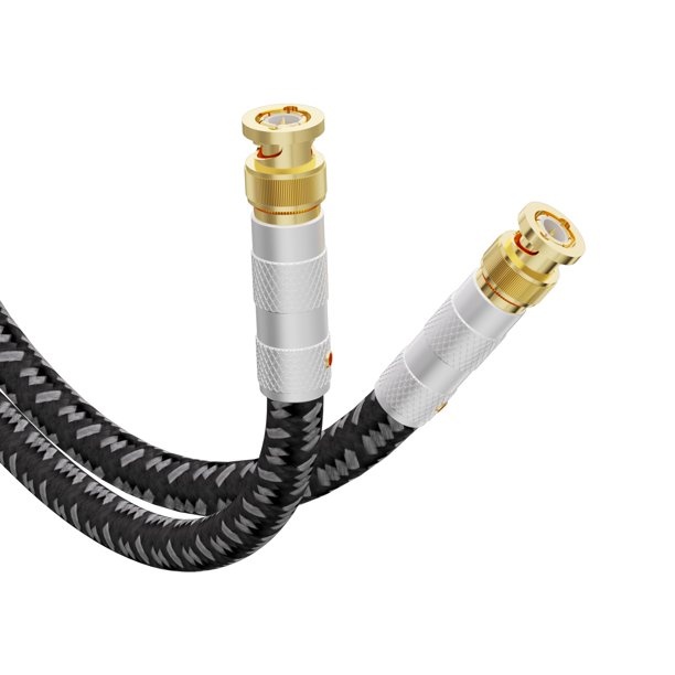 Cable coaxial Preffair OFC, cobre plateado, BNC, 50 ohmios, 1,5 m