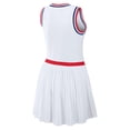 thumbnail image 4 of Women's WEAR by Erin Andrews White Philadelphia Phillies Zip-Front Pleated Tri-Blend Scoop Neck Tank Dress, 4 of 4