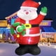thumbnail image 2 of Guirnalda inflable navideña gigante de 8 pies con Papá Noel sosteniendo guirnaldas para decoraciones al aire libre, LED incorporados y estacas de cuerdas, Papá Noel inflable gigante, decoración de pat, 2 of 3
