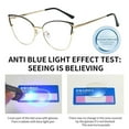 thumbnail image 3 of Comfortable Classic Metal Blue Ray Blocking Men Women Eye Protection Frame Eyewear Square Eyeglasses Anti-Blue Light Glasses Computer Goggles BROWN, 3 of 7