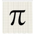 thumbnail image 3 of Ambesonne Pi Shower Curtain, Constant Number Sign on Notebook, 69"Wx84"L, Charcoal Grey Ivory, 3 of 3