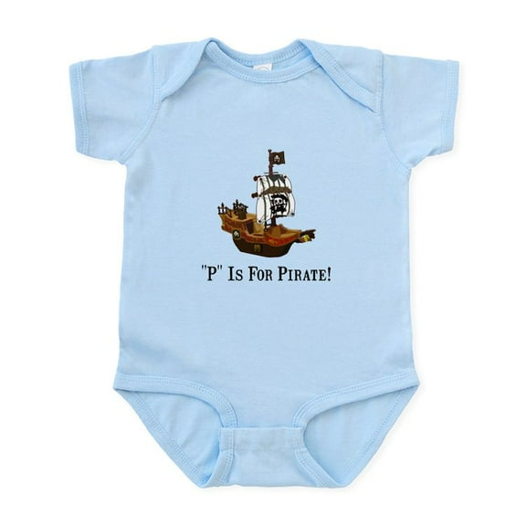 CafePress - P Is For Pirate Body Suit - Baby Light Bodysuit, Size Newborn - 24 Months