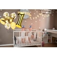thumbnail image 4 of 7Pcs 1st Birthday Gold Balloon, Birthday Balloon Set For Baby Boy/Girl Premium Latex Party Balloons, Confetti Latex Balloons, Foil Balloons for 1st Birthday Party Decorations (Gold), 4 of 6