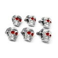 thumbnail image 3 of Krator Custom Chrome Skeleton Skull Bolt Nuts Screws 6mm Compatible with Yamaha V-Star Vstar 950 1100 1300 Classic Stryker, 3 of 5