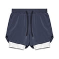 thumbnail image 5 of Athletic Gym Shorts Men 2 in 1 Summer Elastic Waist Breathable Workout Running Shorts with Compression Liner Pockets, 5 of 5