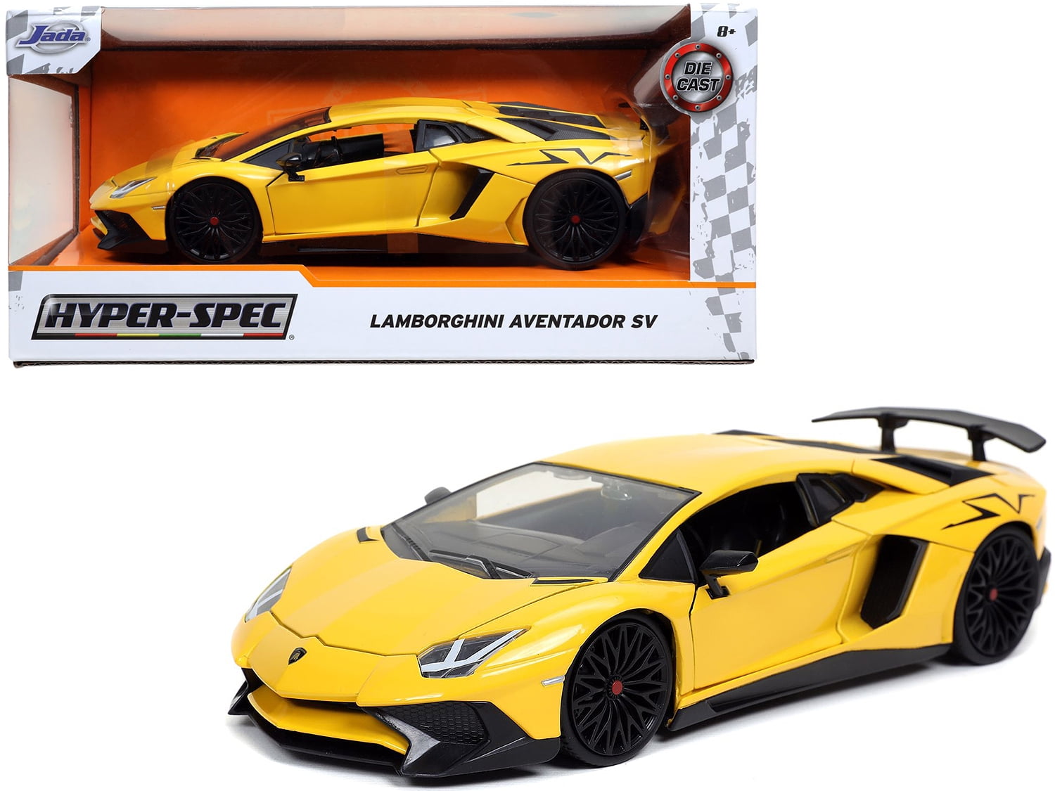 Aventador SV Yellow "HyperSpec" 1/24 Diecast Model Car by