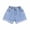 Blue, variant on LIJCC Girls Summer Jean Shorts Athletic Denim Shorts Button Decoration Fashion Elastic High Waist Loose Sport Shorts(Blue,7-8 Years)