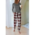 thumbnail image 2 of Oudiya Women Pajamas Long Sleeve Comfy Jogger Set Lounge Pjs Set With Pockets, S-XXL, 2 of 7