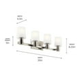 thumbnail image 6 of 55177NI Kichler Lighting Adani - 4 Light Bath Vanity In Modern Style-8.25 Inches Tall and 30 Inches Wide-Brushed Nickel Finish, 6 of 6