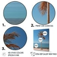 thumbnail image 3 of Designart "Blue And Pink Palm Tree In The Sea Breeze II" Coastal Floater Framed Wall Art Prints, 3 of 5