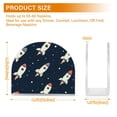 thumbnail image 4 of Yayeee Napkin Holder for Table Set of 2 Kitchen Paper Tissue Organization, Rocket Pattern, 4 of 8