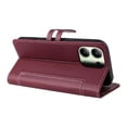 thumbnail image 4 of Étui Portefeuille Premium pour Xiaomi Redmi Note 13 4G avec Fentes pour Cartes et Support, Couverture Rabattable Rouge, 4 of 7
