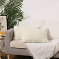 thumbnail image 6 of Unique Bargains Set of 4 Solid Striped Soft Sofa Throw Pillow Covers Home Decor White/Light Gray 12" x 20", 6 of 6