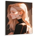 thumbnail image 2 of Designart "Portrait of a Stunning Blonde Woman III" Fashion Woman Metal Art Print, 2 of 5