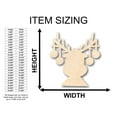 thumbnail image 2 of Unfinished Wood Reindeer Antler Ornaments Shape - Craft - up to 46" DIY 18" / 1/2", 2 of 3