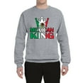 thumbnail image 2 of Wild Bobby Mexican King Latin Pride Unisex Crewneck Graphic Sweatshirt, Heather Grey, X-Large, 2 of 5