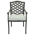 thumbnail image 3 of 37 Inch Wynn Outdoor Dining Chair, Cushioned Seat, Gray- Saltoro Sherpi, 3 of 5