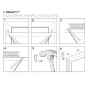 لوحة نشرة U Brands Linen 40 × 30 بوصة إطار ديكور أبيض 2917U00-01
