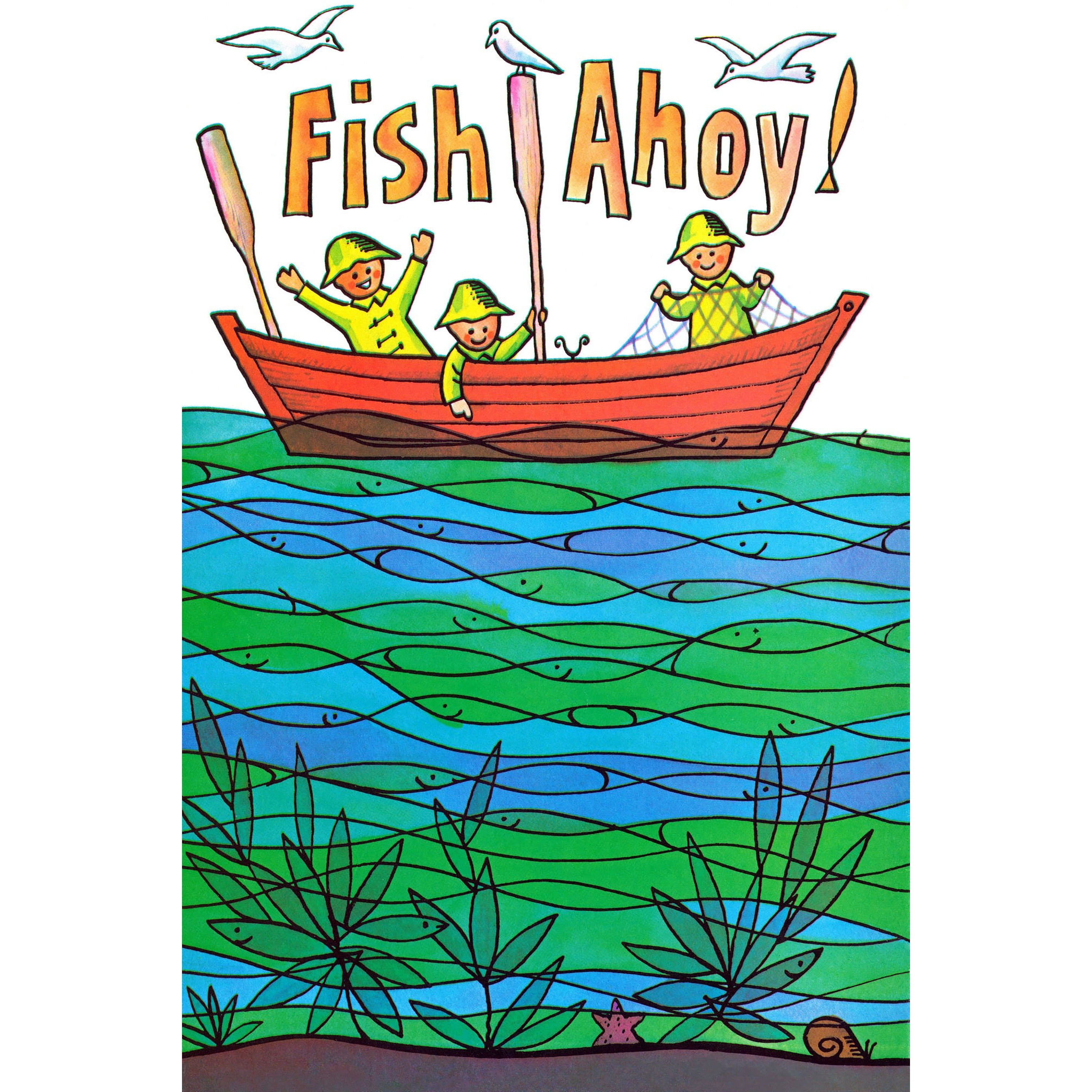 Marmont Hill "Fish Ahoy!" Painting Print on Wrapped Canvas