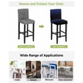 thumbnail image 3 of Navy Blue Black Ombre Bar Stool Covers Set of 6, Modern Abstract Striped Gradient Stretch Washable Bar Chair Covers with Backs, Removable Pub Counter Height Chair Cover for Kitchen Dining Room Cafe, 3 of 7