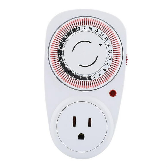 Compact Design Mechanical Outlet Timer, 24-Hour with 30 Minute Intervals for Automating Home Devices, Mini Timers Suitable for Seasonal Decorative