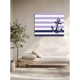 thumbnail image 5 of Anchor Purple Wall Art for Living Room,Canvas Picture Wall Decor for Bathroom Bedroom,Modern Navy Blue White Striped Nautical Painting Artwork for Office Kitchen Hallway Dining Room Decor 20"x24", 5 of 8