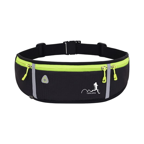 Running Waist Bag With Water Bottle Holder,Sweat Resistant Sports Belt,Adjustable Fitness Waist Pack,Reflective Night Running Gear,Multi Pocket Storage Organizer,Outdoor Hiking Climbing Carry Bag