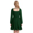 thumbnail image 5 of IBTOM CASTLE Teen Girl Sparkly Long Sleeve Formal Party Dress Junior Christmas Halloween Glitter Holiday Dress Tween Fancy Birthday Sneaker Ball Gown Green, 5 of 7