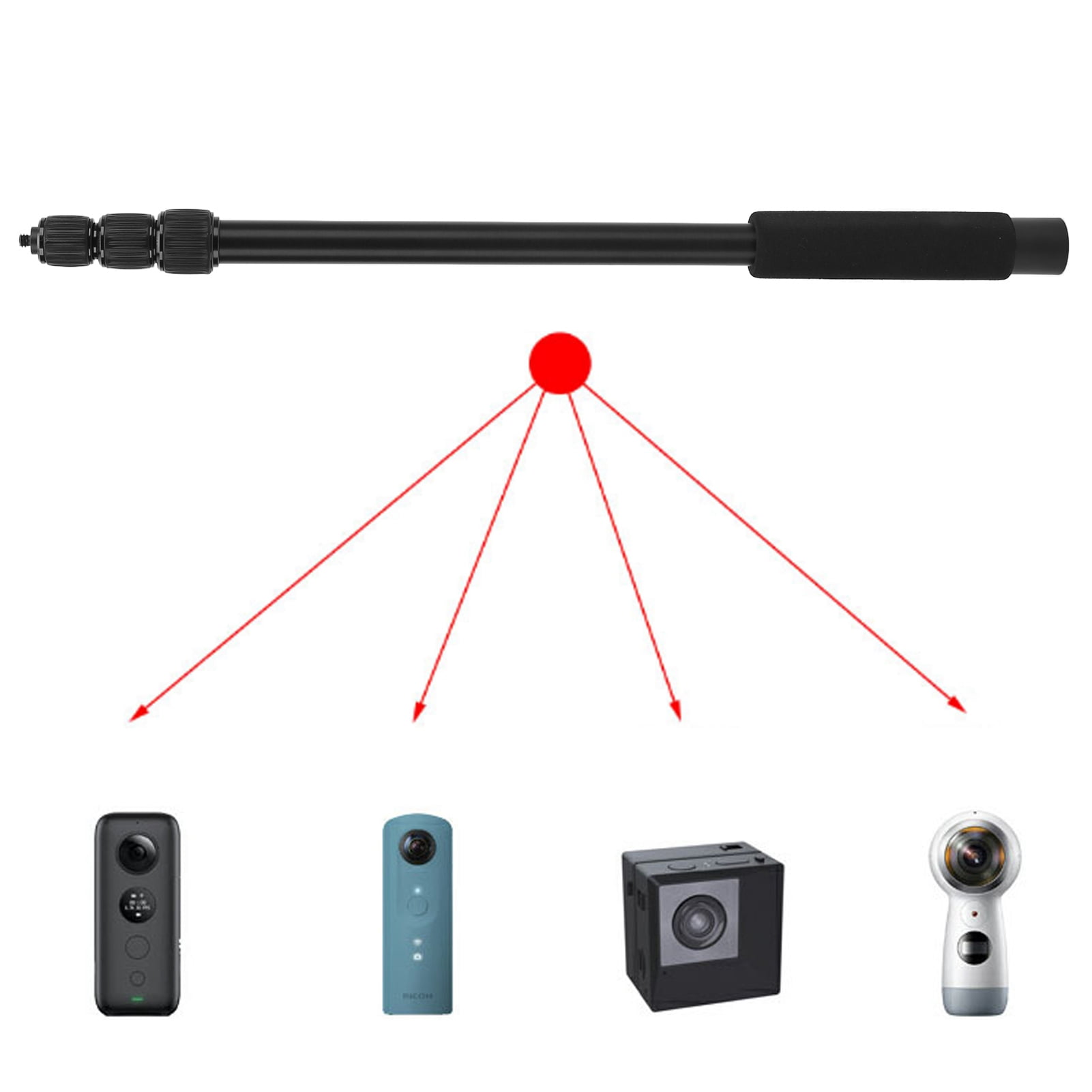 Mic Extension Arm, Soft Handle Boom Arm Aluminium Alloy  For TV Applications For Video Production For Interview