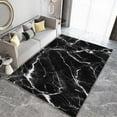 thumbnail image 2 of Area Rugs For Living Room, Marble Black And White Texture Large Soft Indoor Washable Rug, Modern Carpet, 3D Printed Area Rug For Bedroom Dining Room Farmhouse Home Office 5' x 6', 2 of 7
