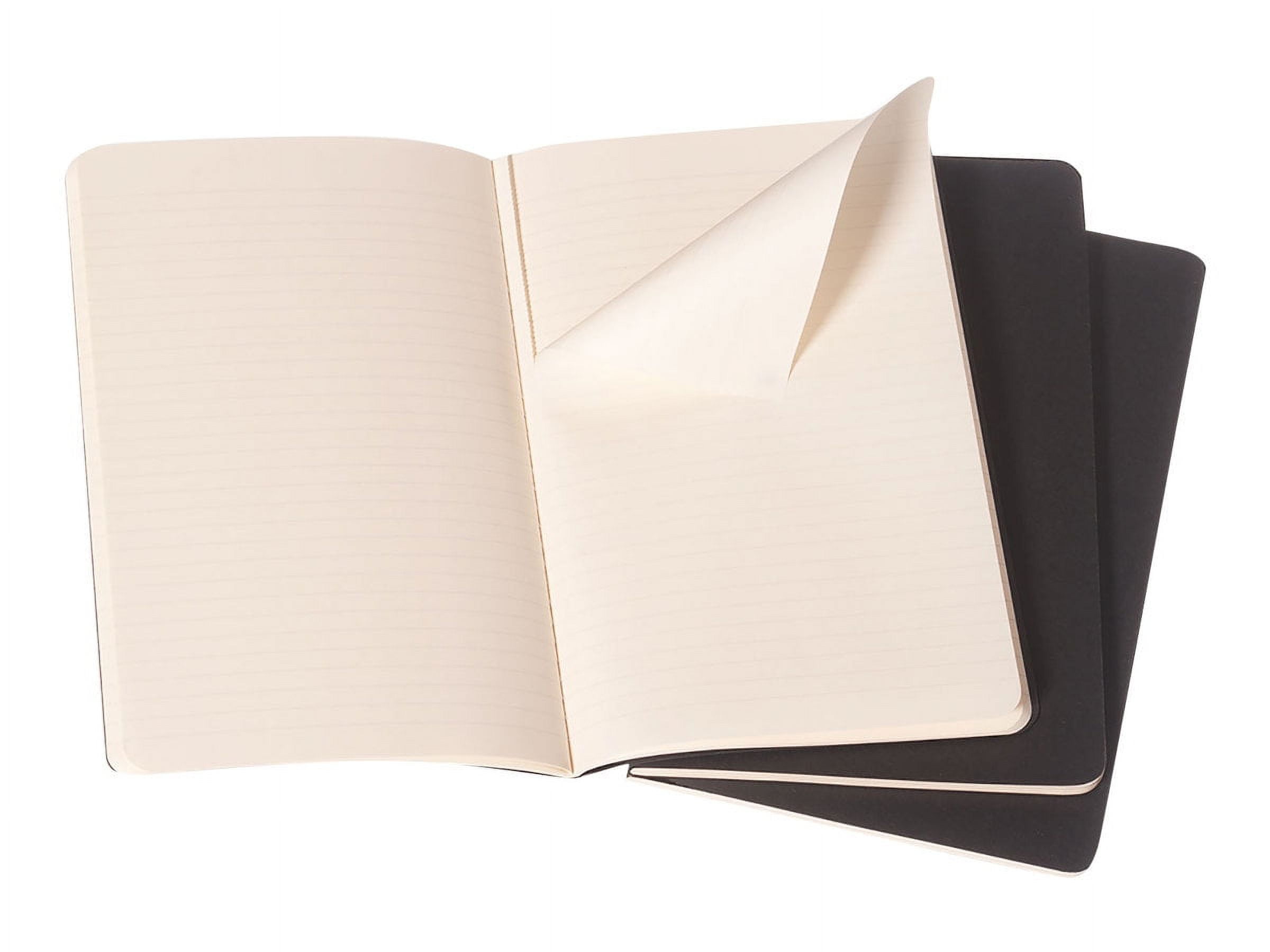 Moleskine Cahier Journal (Set of 3), Large, Squared, Black, Soft Cover (5 x 8.25): set of 3 Square Journals