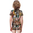 thumbnail image 3 of Movie Sing 2 Boys 2-Piece Swimsuit Set, Short Sleeve Rash Guard & Swim Trunks, 3 of 7