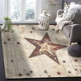 thumbnail image 5 of Area Rugs Indoor Non-Slip Rectangle Rug 2.7x5 Ft Independence Day Country Retro Western Stars Ring Rug Rubber Backing Floor Mats Non Shedding Home Decor Carpet for Entryway Living Room, 5 of 8