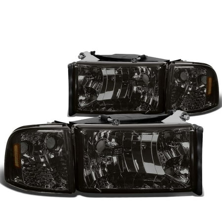 - For 1994 to 2002 Dodge Ram Truck 1500 / 2500 / 3500 Headlight+Corner Lamp Smoked Housing Amber Side 95 96 97 98 99 00 01 Left+right