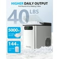 thumbnail image 4 of Aeitto Nugget Ice Maker Countertop,Pellet Ice Maker Machine Soft Chewable Ice 40lbs/Day, One-Click Operation,with Scoop for Home/Kitchen/Office,Silver, 4 of 7
