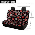 thumbnail image 4 of FUIALDOLG Ladybug Daisy Floral Pattern, Non-Slip Car Back Seat Covers 2 Pack Waterproof Stretch Rear Bench Seat Cover for Interior Travel, 4 of 7