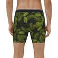 thumbnail image 4 of Cauagu Tropical Palm Leaves Fern Leaf Print Men's Boxer Briefs, Funny & Cute Underwear Elastic Waistband Briefs Ideal Gift for Men,1-Pack, 4 of 7