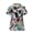 Abstract Geometric Ink Pattern, variant on CHAQLIN Autumn Leaves Print Tennis Short Sleeved Shirt, Soft Quick Dry Breathable Women V Neck Golf Shirts for Outdoor Bowling Hiking Quarter Zip