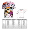 thumbnail image 2 of The Powerpuff Girls Womens T-Shirt Round Neck Short Sleeve Tee Shirts Summer Breathable Tops Blouse 3XL, 2 of 8