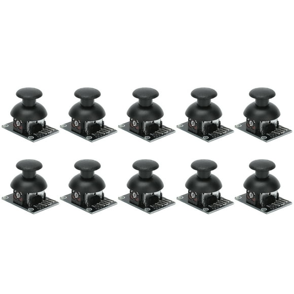 Sensor De Joystick, 10 Piezas De Fácil Conexión Negro X Y Módulo Controlador De Juego De Doble Eje Sensible DC 3,3 V-5 V Para PS2