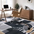 thumbnail image 6 of MICGEEK 8x10 Washable Area Rugs for Living Room, Modern Geometric Printed Rug, Vacuum-Friendly, Non Slip Indoor Rug for Bedroom Dining Room Home Decor Carpet, Black/Gray, 6 of 11