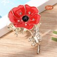 thumbnail image 3 of 2 uds mujer aleación flor elegante diamantes de imitación Pin broche ropa decoración joyería accesorio, 3 of 5